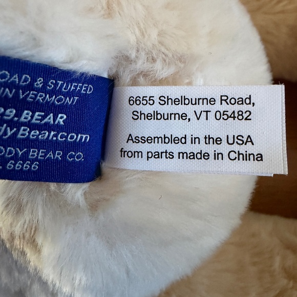 NWT Vermont Teddy Bear 15" Cuddle Chunk Buttercream Color - Picture 13 of 16